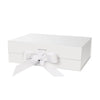 DaiJoob Gift Box with Lid for Presents 10.5x7.5x3.1 Inches with Ribbon and Magnetic Closure(1-Pack) (Black)