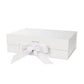 DaiJoob Gift Box with Lid for Presents 10.5x7.5x3.1 Inches with Ribbon and Magnetic Closure(1-Pack) (Black)