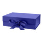 DaiJoob Gift Box with Lid for Presents 10.5x7.5x3.1 Inches with Ribbon and Magnetic Closure(1-Pack) (Black)