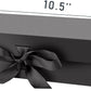 DaiJoob Gift Box with Lid for Presents 10.5x7.5x3.1 Inches with Ribbon and Magnetic Closure(1-Pack) (Black)