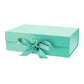 DaiJoob Gift Box with Lid for Presents 10.5x7.5x3.1 Inches with Ribbon and Magnetic Closure(1-Pack) (Black)