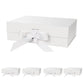 DaiJoob Gift Box with Lid for Presents 10.5x7.5x3.1 Inches with Ribbon and Magnetic Closure(1-Pack) (Black)