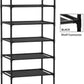 FIDUCIAL HOME 10 Tiers Shoe Rack 20-25 Pairs Sturdy Shoe Shelf