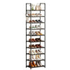 Simple Trending Tall Shoe Rack Storage Holds 40 Pairs, 10 Tier Shoe Organizer Shelf Large Capacity for Entryway Closet, Black