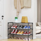 Kitsure Shoe Rack - Non-Woven Shoe Rack Shelf, Shoe Organizer for Closet, Entryway, Garage & Corridor, Stackable Shoe Shelves, 27.5" Wide - 3 Tier, Black
