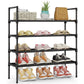 Kitsure Shoe Rack - 3-Tier Shoe Organizer, Shoe Rack for Closet, Entryway, Bedroom, Easy- Assembly Storage Shelf with Side Handles, 27.6" Wide - 3 Tiers, Black