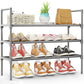 Kitsure Shoe Rack - 3-Tier Shoe Organizer, Shoe Rack for Closet, Entryway, Bedroom, Easy- Assembly Storage Shelf with Side Handles, 27.6" Wide - 3 Tiers, Black