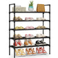 Kitsure Shoe Rack - 3-Tier Shoe Organizer, Shoe Rack for Closet, Entryway, Bedroom, Easy- Assembly Storage Shelf with Side Handles, 27.6" Wide - 3 Tiers, Black