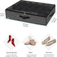 Onlyeasy Sturdy Under Bed Shoe Storage Organizer, Set of 2, Fit 12 to 24 Pairs, Underbed Shoes Closet Storage Solution with Clear Window, Breathable, L29.3 x W23.6 x H5.9, Linen-like Black, MXAUBSB2P
