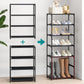 Autonomier 4 Tier Extra Small Shoe Rack (16.3" Wide), Narrow Stackable Kids Toddler Adult Shoe Storage Organizer Shelf for Closet Floor Entryway Bedroom, Space Saver Shoe Rack Organization Shelves