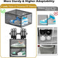 7 code Thicken & Sturdy Clear Shoe Storage Organizer with Magnetic Door, Stackable Boxes for Closet, Foldable Shoe Rack for Sneaker Boot Container, Plastic Shoe Cabinet Shoe Box 6 Pack, Black