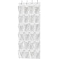 Simple Houseware 24 Pockets - Crystal Clear Over The Door Hanging Shoe Organizer, Gray (64'' x 19'')