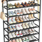 Simple Trending Tall Shoe Rack Storage Holds 40 Pairs, 10 Tier Shoe Organizer Shelf Large Capacity for Entryway Closet, Black