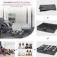 Onlyeasy Sturdy Under Bed Shoe Storage Organizer, Set of 2, Fit 12 to 24 Pairs, Underbed Shoes Closet Storage Solution with Clear Window, Breathable, L29.3 x W23.6 x H5.9, Linen-like Black, MXAUBSB2P