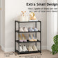 Autonomier 4 Tier Extra Small Shoe Rack (16.3" Wide), Narrow Stackable Kids Toddler Adult Shoe Storage Organizer Shelf for Closet Floor Entryway Bedroom, Space Saver Shoe Rack Organization Shelves