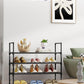 Kitsure Shoe Rack - 3-Tier Shoe Organizer, Shoe Rack for Closet, Entryway, Bedroom, Easy- Assembly Storage Shelf with Side Handles, 27.6" Wide - 3 Tiers, Black