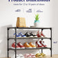 Kitsure Shoe Rack - Non-Woven Shoe Rack Shelf, Shoe Organizer for Closet, Entryway, Garage & Corridor, Stackable Shoe Shelves, 27.5" Wide - 3 Tier, Black