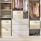 NestOrganix 2 Pack Shoe Organizer for Closet, Large Shoe Box Storage Containers, Foldable Shoe Storage Organizer Box Bin with Adjustable Dividers and Clear Cover, Space Saving Shoes Holder, Beige