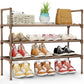 Kitsure Shoe Rack - 3-Tier Shoe Organizer, Shoe Rack for Closet, Entryway, Bedroom, Easy- Assembly Storage Shelf with Side Handles, 27.6" Wide - 3 Tiers, Black