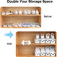 Neprock Shoe Slots Organizer, 20 Pack Adjustable Shoe Rack Stacker Storage Space Saver, Double Deck Shoe Rack Holder for Closet Organization (White)