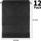 12 Pack Large Shoe Bags for Packing with Clear Window, Dustproof Drawstring Travel Shoe Storage Bags for Men & Women, Black