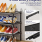 Kitsure Shoe Rack - Non-Woven Shoe Rack Shelf, Shoe Organizer for Closet, Entryway, Garage & Corridor, Stackable Shoe Shelves, 27.5" Wide - 3 Tier, Black