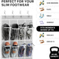 Simple Houseware 24 Pockets - Crystal Clear Over The Door Hanging Shoe Organizer, Gray (64'' x 19'')