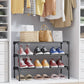 Kitsure Shoe Rack - Non-Woven Shoe Rack Shelf, Shoe Organizer for Closet, Entryway, Garage & Corridor, Stackable Shoe Shelves, 27.5" Wide - 3 Tier, Black