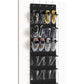 Simple Houseware 24 Pockets - Crystal Clear Over The Door Hanging Shoe Organizer, Gray (64'' x 19'')