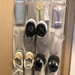 Amazon Basics 24 Medium Mesh Pocket Over-the-Door Hanging Shoe Organizer, Space Saving Shoe Storage, Light Grey | Over-the-Door, 24