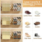 NestOrganix 2 Pack Shoe Organizer for Closet, Large Shoe Box Storage Containers, Foldable Shoe Storage Organizer Box Bin with Adjustable Dividers and Clear Cover, Space Saving Shoes Holder, Beige