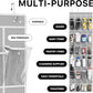 Simple Houseware 24 Pockets - Crystal Clear Over The Door Hanging Shoe Organizer, Gray (64'' x 19'')