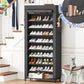 Simple Trending Tall Shoe Rack Storage Holds 40 Pairs, 10 Tier Shoe Organizer Shelf Large Capacity for Entryway Closet, Black