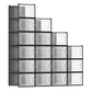 SONGMICS Shoe Boxes, Pack of 12 Shoe Storage Organizers, Stackable Clear Plastic Boxes for Closet, Sneakers, 13.1 x 9.1 x 5.6 Inches, Transparent and White ULSP12SWT