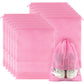 12 Pack Large Shoe Bags for Packing with Clear Window, Dustproof Drawstring Travel Shoe Storage Bags for Men & Women, Black