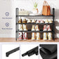 Kitsure Shoe Rack - 3-Tier Shoe Organizer, Shoe Rack for Closet, Entryway, Bedroom, Easy- Assembly Storage Shelf with Side Handles, 27.6" Wide - 3 Tiers, Black