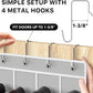 Simple Houseware 24 Pockets - Crystal Clear Over The Door Hanging Shoe Organizer, Gray (64'' x 19'')